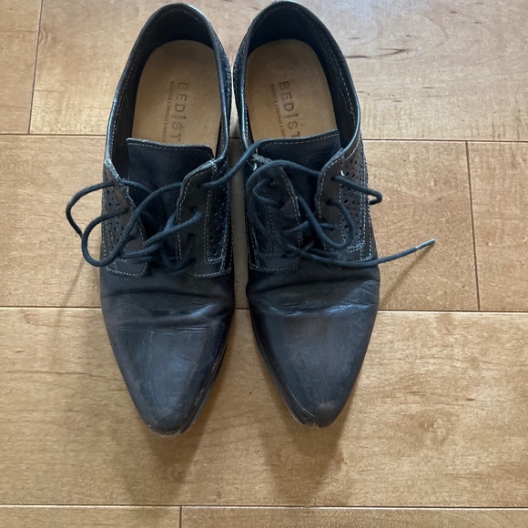BED STU Brinsley Blue Leather Oxfords - Picture 1 of 4
